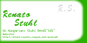 renato stuhl business card